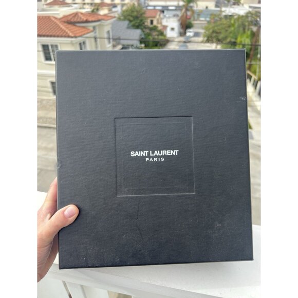 Yves St. Laurent Tribute metallic silver platfrom t-strap sandals open toe 39.5 - Picture 3 of 16